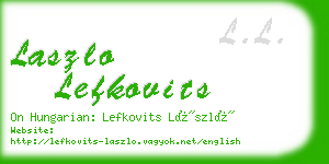 laszlo lefkovits business card